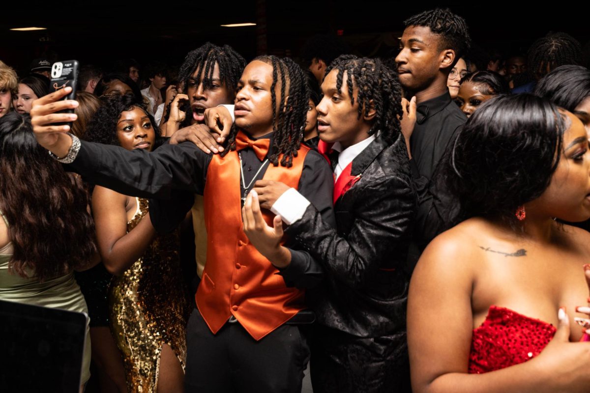 Senior Kelond Thompson takes a selfie at the annul Homecoming dance in 2023. Homecoming will take place in the Dan Haskins Student Center on Sept. 28 from 7 p.m. to 10 p.m.