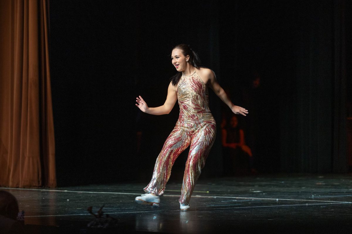 Senior Layla Tubia Tap dances in the Talent Portion of the 2024 Miss THS Pageant. Tubia who is a previous pageant competitor used her experience to pursue the pageants title.