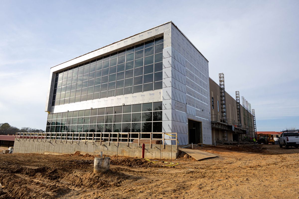 One of two CTE buildings comes near completion. On March 13, 2025, Matthew Turner, the lead of the Career and Technology Education Department, gave CTE course instructors tours of the up-and-coming facilities on campus. 